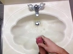 cumming on the sink