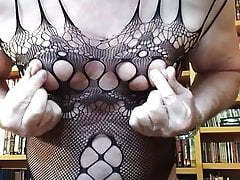 Dressed and Playing with my nipples