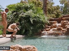 Cristiano Sees A Swimming Pool He Jumps Into It Not Knowing The Owner Johnny Ford Has His Eyes On His Ass - Men