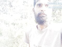 Rajeshplayboy993 public outdoor masturbating big cock in the jungle and cumming. cumshot, creampie, blowjob, handjob,