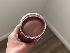 Nutella! I smeared my finger and put it in my ass before breakfast