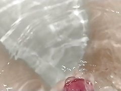 Underwater cumshot in bath (SLOW MO)