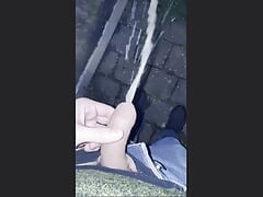 Outdoor Pissing and showing my cock