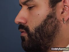 Hairy gaydaddy fucks Latin skinny bottom twink in 3some