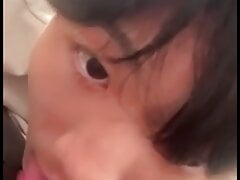 Yu-kun licking off his overflowing sperm
