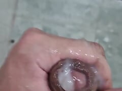 Jerking off and Cum in the Shower