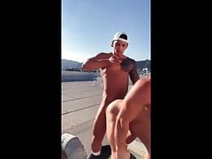Muscle anal on the roof house