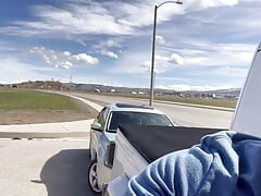 Roadside Blowjob! A Local Midwest Boy Swallows Big C On Way Back From Ranch