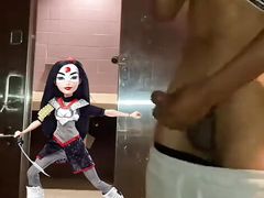 Jerking off and nutting to super girls katana doll