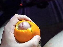 Making orange juice with my cock