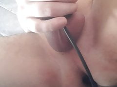 Playing with rings anal toy