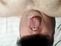 Self facial in the mouth!