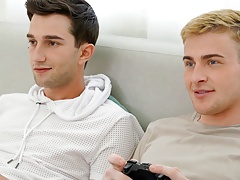 Two Cute Twink Boy Step Brothers Have Sex During Video Game