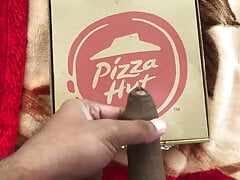 big black gay cock masturbation on pizza