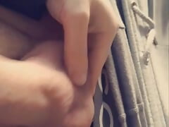 Uncut thicc dick play, popping out of trunks, perineum rubbing and ball pulling (moaning ASMR)